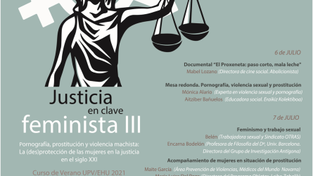 Justicia en clave feminista III: "Pornografía, prostitución y violencia machista: la (des)protección de las mujeres en la justicia del siglo XXI"